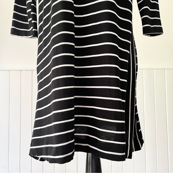 TRF by Zara Striped Cotton Knit 3/4 Sleeve A-line Dress Size M - Picture 10 of 14